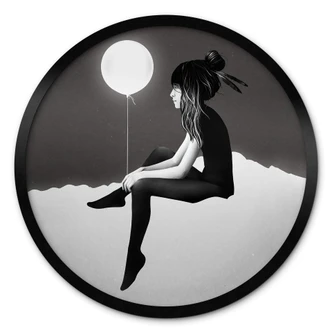 Póster Irlanda - No hay nada de noche - Globo luminoso - Redondo 
