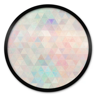 Poster Kleurrijke mozaïek driehoeken - Jaszke 