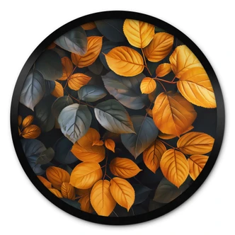 Natur Poster Leuchtende Blätterpracht im Herbst - Jaszke - Rund 