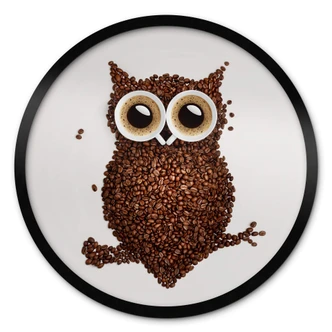 Poster Kaffeeeule - Rund 