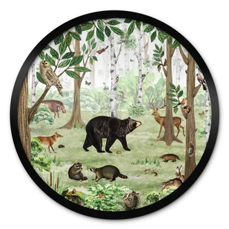Poster Kikki Belle - Skog sökbild - Rund Poster Kikki Belle - Skog sökbild - Rund