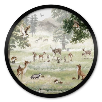 Barnposter Kikki Belle - Forest fun - Rund Barnposter Kikki Belle - Forest fun - Rund