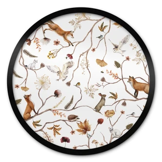 Póster de animales del bosque en otoño - Kikki Belle - Round 