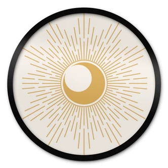 Poster Gyllene solstrålar - KsanaKalpa - Rund 