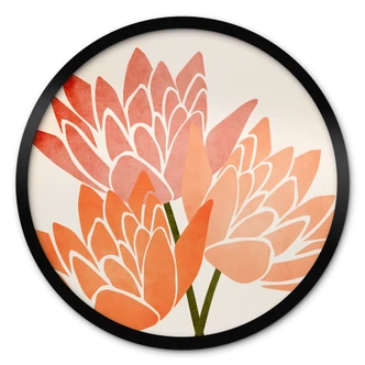 Plakat Farverige lotusblomster - Kubistika Plakat Farverige lotusblomster - Kubistika