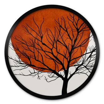 Plakat Kubistika - Warm Sunset 