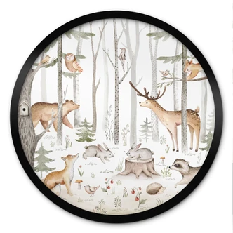 Poster Abenteuer mit Waldtieren - Kvilis - Rund 