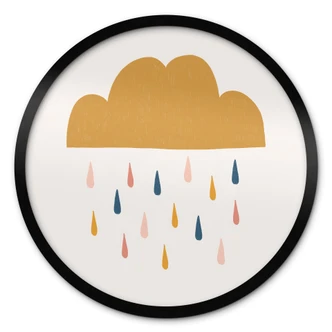 Poster Pioggia allegra in colori pastello - Lisboa 