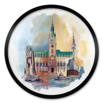 Poster Hamburg - Rund - Love your City 