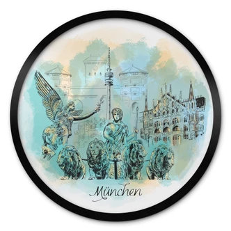 Poster rond Poster Love your City - Munich 