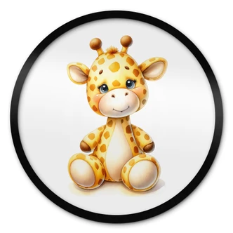 Poster Kleine Giraffe - Magnusson - Rund Poster Kleine Giraffe - Magnusson - Rund