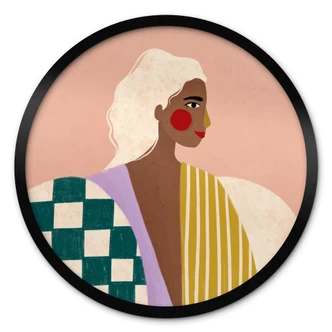 Poster Frau in Mustern: Eine moderne Ikone - Müller - Rund 