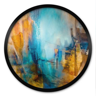 Póster Luz azul lejana - Schmucker - Redondo 