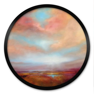 Póster Campo luminoso a la luz del sol - Schmucker - Redondo 