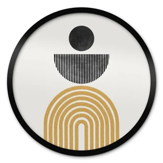 Poster Abstract composition with circle and semi-circle - The Miuus Studio 