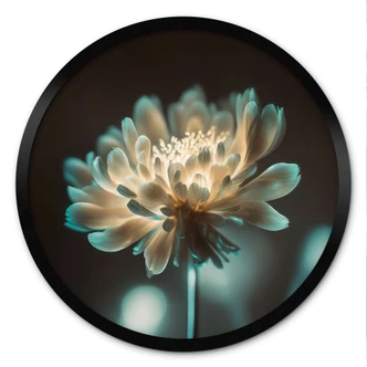 Poster met stralend bloemenhart - Treechild - Rond 