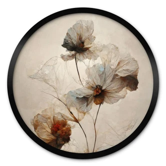 Poster gedroogde bloemen - Elegantie van vergankelijkheid - Boomkind - Rond 