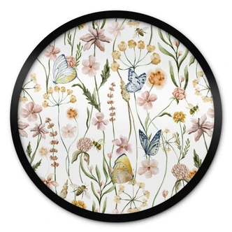 Poster för våräng med fjärilar - UN Designs - Round 