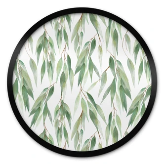 Poster Grenar med gröna blad - UN Designs - Round 