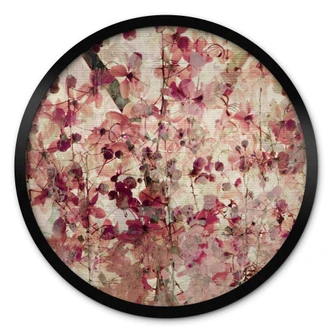 Póster vintage con motivos florales - redondo 