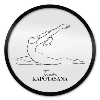 Póster Yoga - Paloma - Line Art - Redondo 