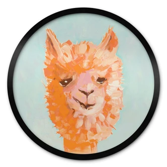 Poster Oranges Alpaca - Zwara - Rund 