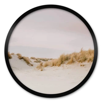 Póster Zwart - Paisaje de dunas en Ameland - Redondo 