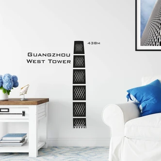 Muursticker Guangzhou West Tower 