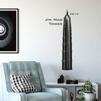 Muursticker Jin Mao Tower 