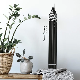 Muursticker Rose Tower 
