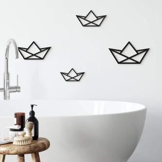 Wanddecoratie Bootjes Wanddecoratie (4-delig) 