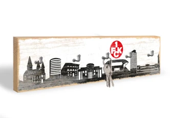 Schlüsselbrett 1. FCK Skyline shabby Look + 5 Haken 