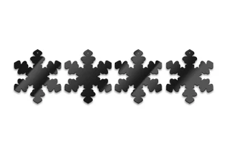 Kerstboomdecoratie Sneeuwvlokken (set van 4) 