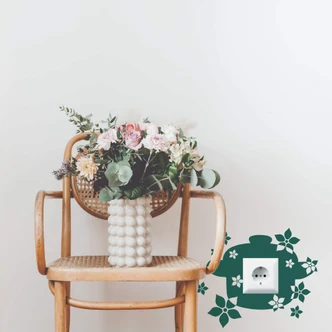 Wandtattoo Blumentopf 