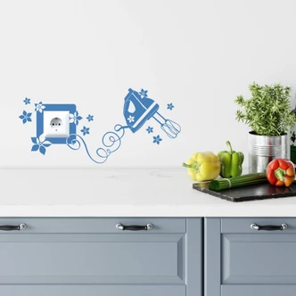 Wandtattoo Blüten Mixer einfach 