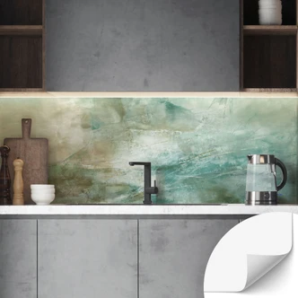 Självhäftande Stänkpanel salvia grön dimljus - Schmucker 