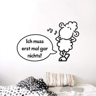 Wandtattoo sheepworld Worthelden Erst mal gar nichts 