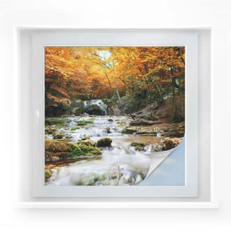 Raamfolie Autumn Waterfall 