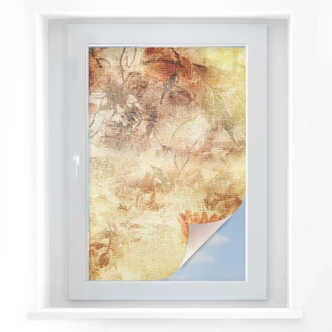 Raamfolie Abstracte bloemen 