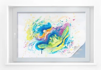 Buttafly privacy film - Tortuga verde en peligro de extinción 