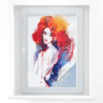 Sichtschutzfolie Die Frau mit dem feuerroten Haar 