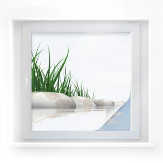 Sichtschutzfolie Flussufer - quadratisch 