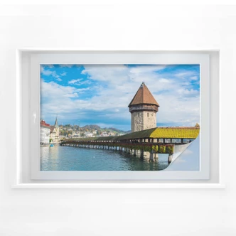Sichtschutzfolie Holzbrücke in Luzern 