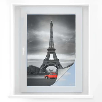 Raamfolie La vie est belle - rood 