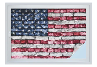 Sichtschutzfolie Stars and Stripes Mauer 