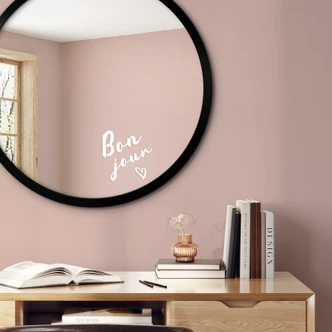 Spiegelsticker bon jour + hartje 