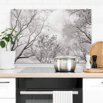 Stænkplade - Udsigt til trætoppe 