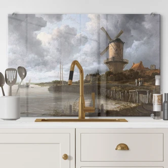 Spritzschutz van Ruisdael - Die Windmühle von Wijk bei Duurstede 