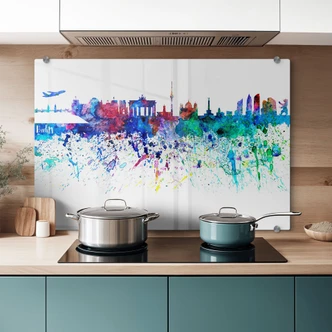 Spatscherm Bleichner - Berlijn Aquarel 