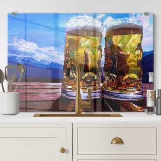 Spritzschutz Bleichner - Zwei Bier in den Berg 